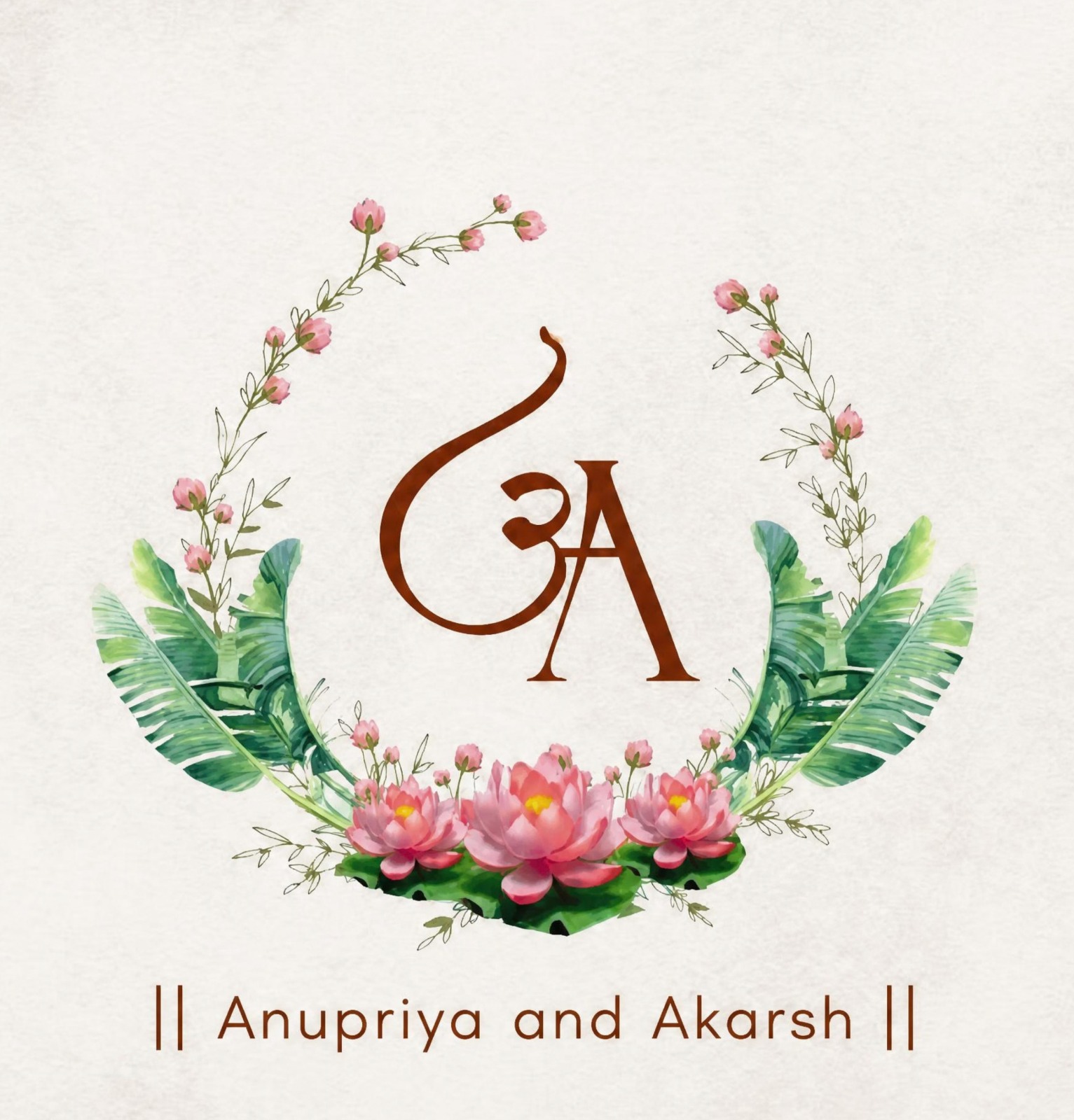 Anupriya and Akarsh Wedding Logo
